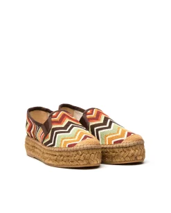 Vidorreta Outlet|Slipper missoni marron Merde Doble