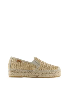 Mujer Vidorreta Plataformas|Slippers|Slipper rafia metal cuerda Merce Doble