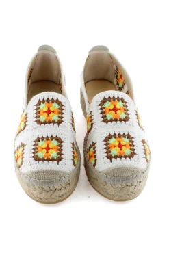 Mujer Vidorreta Plataformas|Slippers|Slippers crochet apricot Merce Doble