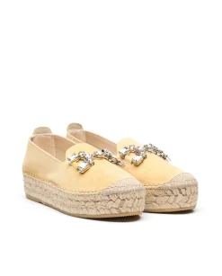 Vidorreta Outlet|Slippers detalle serraje limon Merce Doble