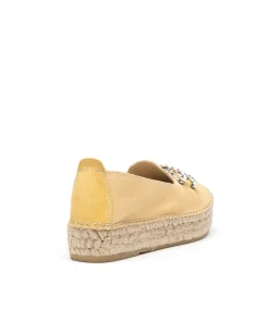 Vidorreta Outlet|Slippers detalle serraje limon Merce Doble