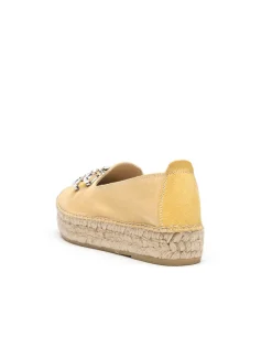 Vidorreta Outlet|Slippers detalle serraje limon Merce Doble