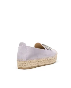 Vidorreta Outlet|Slippers detalle serraje malva Merce Doble
