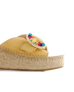 Mujer Vidorreta Zuecos|Zueco broche en serraje limón Vinci