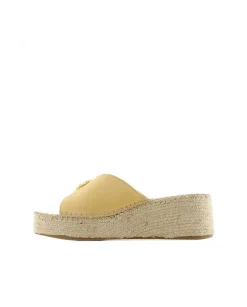 Mujer Vidorreta Zuecos|Zueco broche en serraje limón Vinci