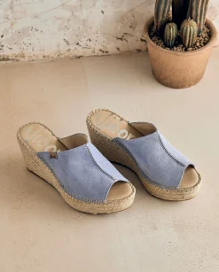 Mujer Vidorreta Zuecos|Zueco en serraje jeans Dominica
