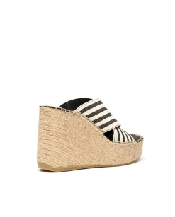 Vidorreta Outlet|Zueco lino negro Monet