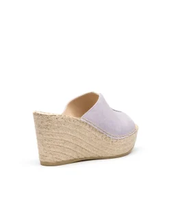 Vidorreta Outlet|Zueco serraje malva Dominica